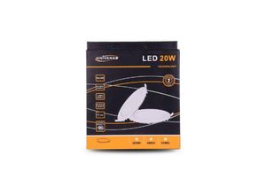 7426845496939 - Trade Shop Traesio - schlankes led-panel 20W einbauleuchte rund warmweiss natürlich kalt P225AT Warmes Weiß - Warmes Weiß 7426845496939 - Trade Shop Traesio - schlankes led-panel 20W einbauleuchte rund warmweiss natürlich kalt P225AT Warmes Weiß - Warmes Weiß