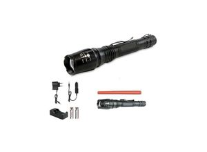 7426845901464 - Trade Shop Traesio - 100000 lumen taktische   militärische sos led T6 wiederaufladbare zoom 8668-T6 taschenlampe