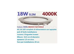 7426845902874 - Trade Shop Traesio - 18W led downlight paneel schlank warmweiss licht neutral rund quadratisch Tondo Warmes Weiß - Warmes Weiß