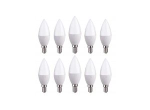 7426845929192 - Trade Shop Traesio - 10 led glühbirnen E14 C37 kerze 45W warmes kaltes naturlicht samsung v-tac 255 Warmes Weiß - Warmes Weiß