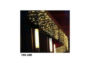 7426845932635 - Weihnachten Led Lichtervorhang Für Aussen 150 Led Lichter 5 M X 075 Cm Warmweiss