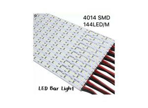 7426845937869 - Trade Shop Traesio - set aus 2 stangen mit 1 meter starrem led-streifenprofil smd 4014 einfarbig 144 led m Warmes Weiß - Warmes Weiß