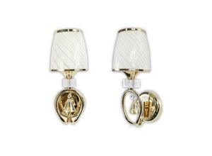 7426845939436 - Trade Shop Traesio - wandlampe wandlampe attack E27 gold silber lampe glas E18 Gold - Gold