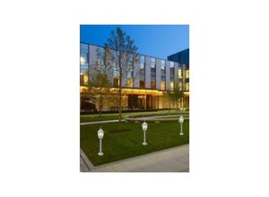 7426845941651 - Trade Shop Traesio - gartenlampe 870MM glaslaterne E27 aussenleuchte aluminium ES39 grau