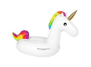 7432233923901 - Badeinsel Einhorn XXL Pool Matratze Weiß PVC 80kg Traglast Luft Baden Kinder