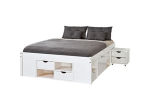 7433650629674 - Ebuy24 - Till Doppelbett 180x200 cm einschl 2 Lattenroste weiss - Weiß