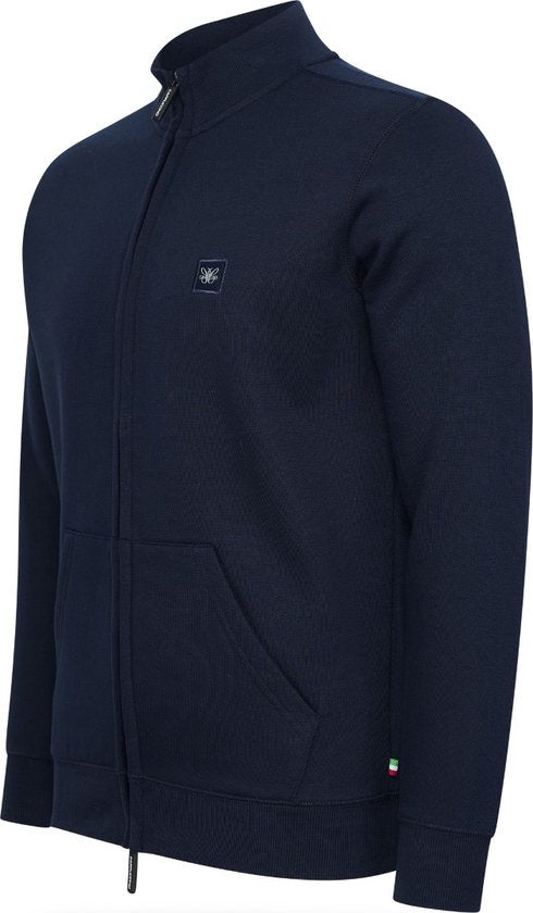 7435103126143 - Italia - Herren Pullover Fleece Zip Jack - Blau - Größe L 7435103126143 - Italia - Herren Pullover Fleece Zip Jack - Blau - Größe L