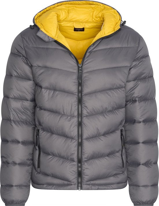 7435103233216 - Italia - Herren Jacke Winter Kapuzen Winterjacke Anthrazit - Grau - Größe XXL