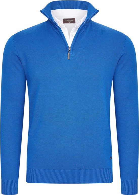 7435103289206 - Italia - Herren Pullover Mock Zip Pullover - Blau - Größe XL 7435103289206 - Italia - Herren Pullover Mock Zip Pullover - Blau - Größe XL
