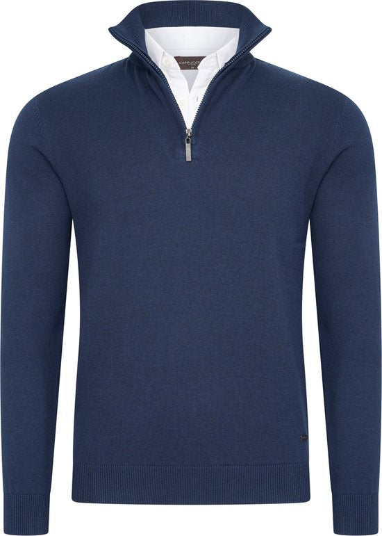 7435103289244 - Italia - Herren Pullover Mock Zip Pullover - Blau - Größe M 7435103289244 - Italia - Herren Pullover Mock Zip Pullover - Blau - Größe M