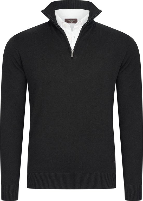 7435103291209 - Italia - Herren Pullover Mock Zip Pullover - Schwarz - Größe XL 7435103291209 - Italia - Herren Pullover Mock Zip Pullover - Schwarz - Größe XL