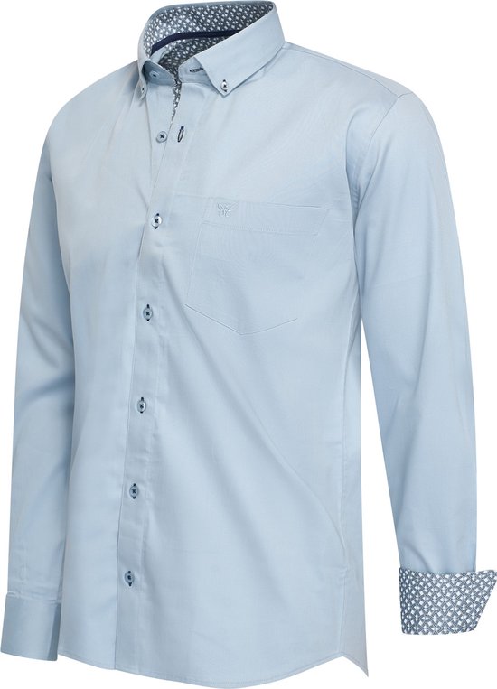 7435103333312 - Italia - Herren Stretch Hemd Ancona - Blau - Größe L 7435103333312 - Italia - Herren Stretch Hemd Ancona - Blau - Größe L