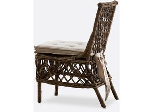 7435110816853 - Ebuy24 - Aristocrat Esszimmerstuhl als Korbstuhl in natur Rattan grau