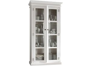 7435110819878 - Ebuy24 - Halifax Vitrinenschrank mit 2 Glastüren weiss - Weiß