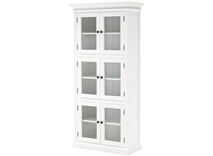 7435110820867 - Ebuy24 - Halifax Vitrinenschrank mit 6 Glastüren weiss - Weiß