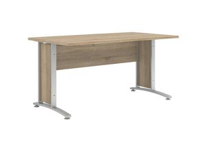 7435110899849 - Prisme Schreibtisch d Eiche Dekor und silbergrauer Stahl - Eiche Dekor