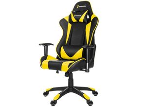 7435111040011 - Knight Paracon Gaming Gamer Stuhl Nackenkissen Lendenstütze gelb Büro Sessel