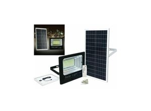 7438645392571 - Trade Shop Traesio - led flutlicht mit solarpanel dämmerungsscheinwerfer 200W für aussen + fernbedienung