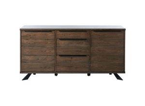 7448125054059 - Ebuy24 - Arne Sideboard 2 Türen und 3 Schubladen Eichenfurniert und Lack - Braun