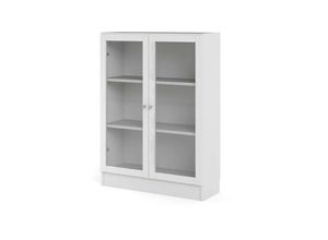 7448126094030 - Ebuy24 - Base Regal 2 Glastüren weiss - Weiß