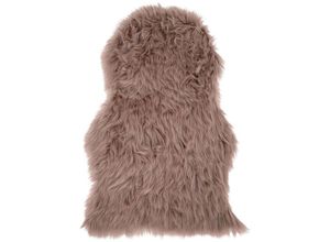 7448126418485 - Laila Lammfell imitiert 50x85 cm mushroom farben - Braun