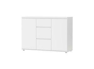 7448128386300 - Ebuy24 - Nora Sideboard 2 Türen und 3 Schubladen weiss - Weiß