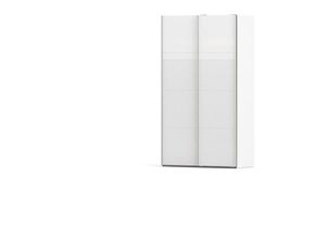 7448129290224 - Veto Kleiderschrank A 2 türig H220 cm x B122 cm weiss weiss hochglanz