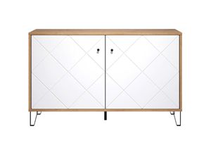 7448129615621 - Ebuy24 - Touch Sideboard 2 Türen Eiche Dekor weiß matt