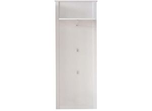 7448131034014 - Ebuy24 - Orla Wandgarderobe 1 Ablage 1 Garderobenstange und 2 Kleiderhaken weiss - Weiß