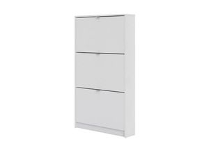 7448135915920 - Ebuy24 - Shane Schuhschrank 3 Klapptüren 1R weiss - Weiß