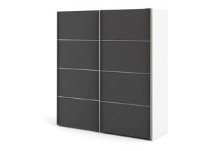 7448136730720 - Ebuy24 - Veto Kleiderschrank b 2 türig H201 cm x B182 cm weiss grau