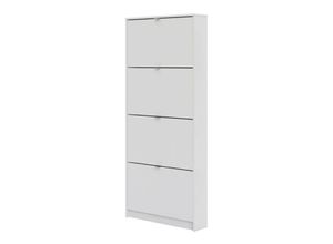 7448136863855 - Ebuy24 - Shane Schuhschrank 4 Klapptüren 1R weiss - Weiß