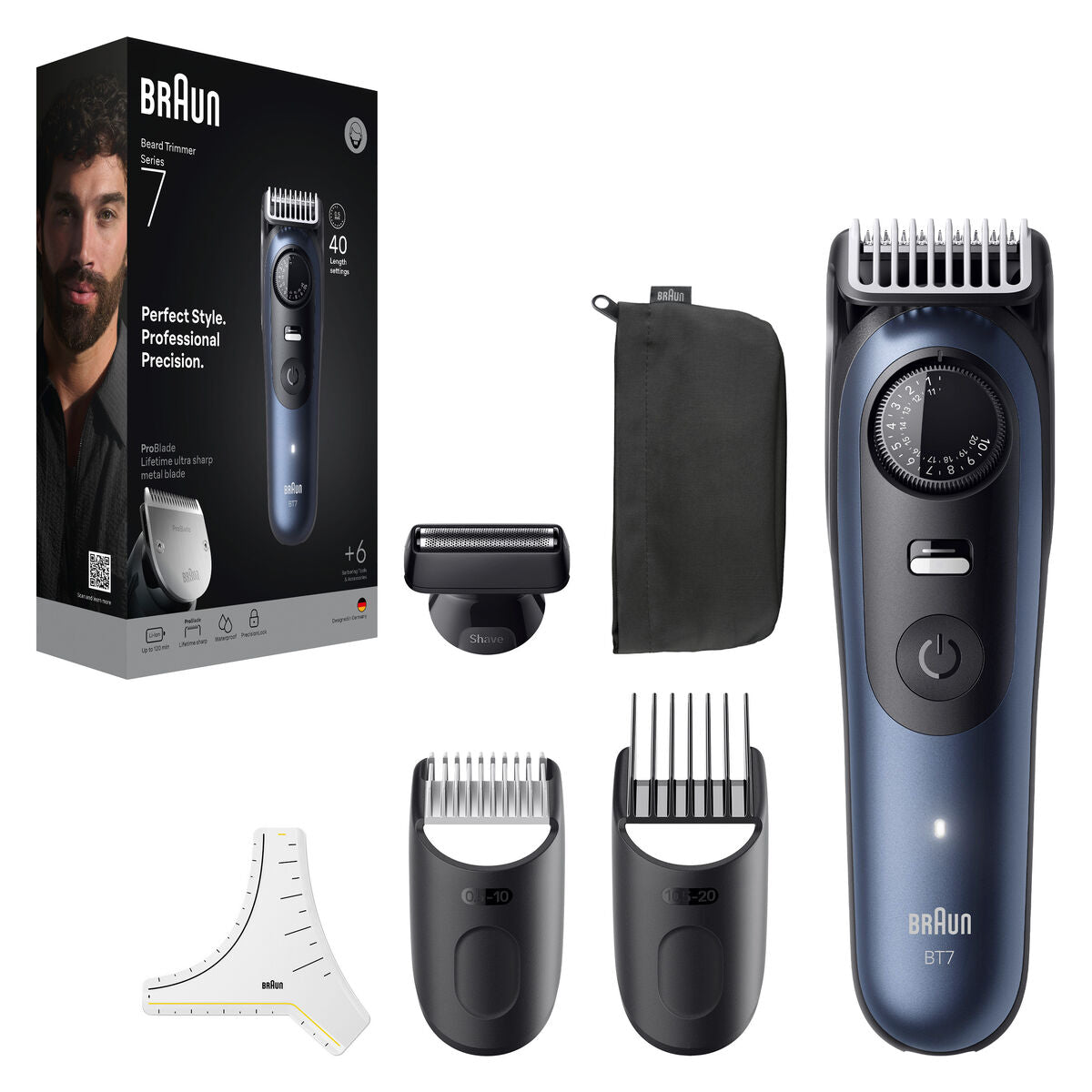 7500435244909 - Braun Series 7 BT 7520 BeardTrimmer Akku Netz 4 Aufsätze 244909