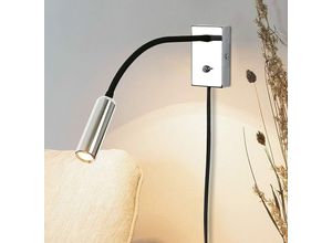 7500812692842 - ZMH - led Leselampe Wandlampe led Nachttischlampe Wand mit Schalter Warmweiß 3000K Schwanenhals Lampe 3W mit Stecker Augenschutz für Schlafzimmer