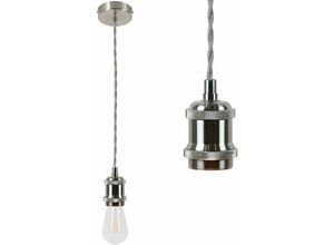 7500812696970 - LampenaufHängung Vintage Lampenfassung E27 mit 12m Kabel Edison Pendelleuchte Industrie mit Baldachin aus Kupfer ideal für Wohnzimmer Esszimmer