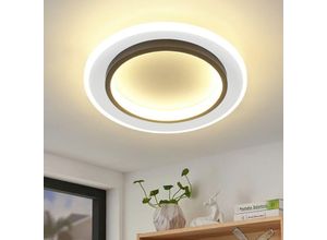 7526920799860 - Deckenlampe led Schlafzimmer Deckenleuchte Flur - 3000K Warmweiß Schlafzimmerlampe Modern Flurlampe 14W Schwarz Design Wohnzimmerlampe Rund