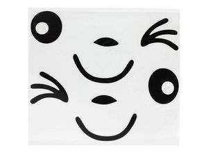 7546350354484 - Stück Smile Face Design 3D Aufkleber Dekoration Aufkleber für Auto Rückspiegel Auto Rückspiegel Schwarz - Ahlsen