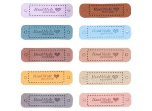 7546350366586 - Ahlsen - Nähetiketten 60 Stück handgefertigte Lederetiketten Stoffetiketten handgefertigte Nähetiketten gewebte Etiketten Kleidungsetiketten
