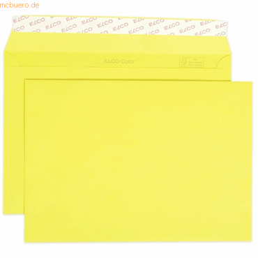 7610425329704 - Briefumschläge Color DIN C5 ohne Fenster intensivgelb haftklebend 7610425329704 ELCO 25 Stück 7610425329704 - Briefumschläge Color DIN C5 ohne Fenster intensivgelb haftklebend 7610425329704 ELCO 25 Stück