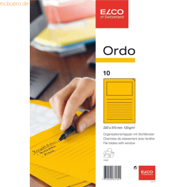 7610425331301 - 10 x Organisationsmappe Ordo classico Papier A4 220x310 mm goldge