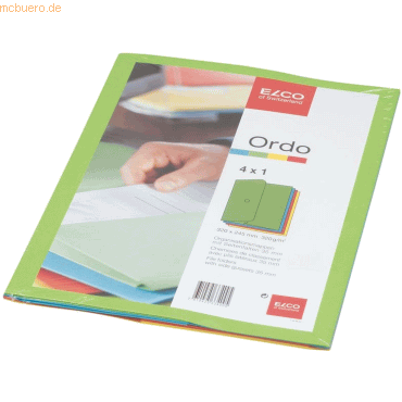 7610425334005 - 10 x Organisationsmappe Ordo forte 320 g qm A4 4 Farben gemischt