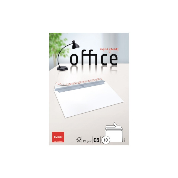 7610425348309 - Versandtaschen Office C5 ohne Fenster haftklebend 100g weiß Öffnung an der langen Seite 7610425348309 10 Stück