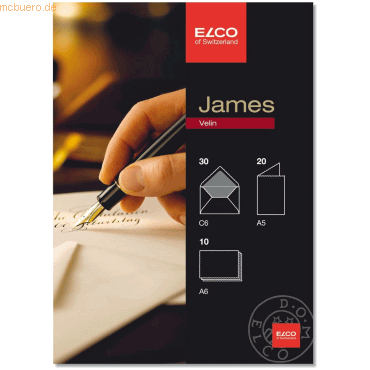 7610425397000 - 2 x Korrespondenzkassette James Velin A6 A5 C6 weiß 100 280 g qm