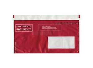 7610425884715 - Quick Vitro C6 5 Abziehstreifen Dokumententaschen Rot 245 (B) x 12 (H) cm 250 Stück