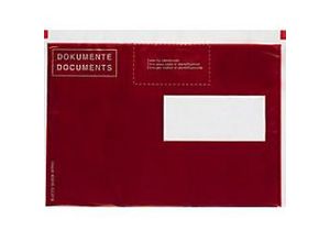 7610425884814 - Quick Vitro Versandtaschen DL Rot PE (Polyethylen) 50 Mikron 250 Stück