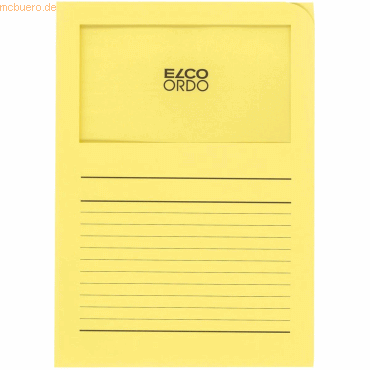 7610425980707 - Organisationsmappe Ordo classico Papier A4 220x310 mm gelb VE=100