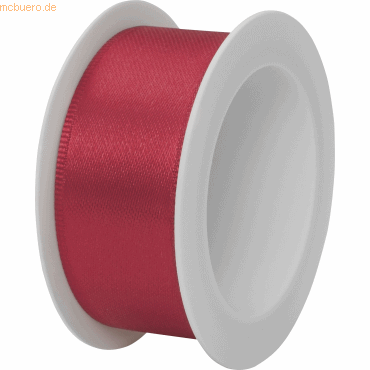 7610431008143 - 12 x Geschenkband Satin Spule 25mmx3m rot