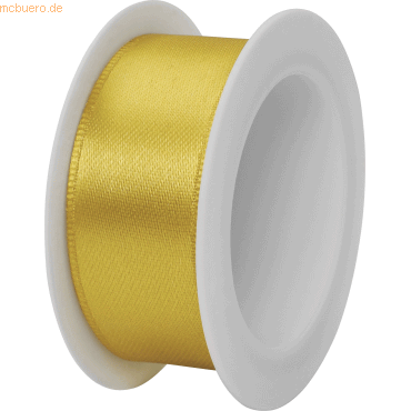 7610431008297 - 12 x Geschenkband Satin Spule 25mmx3m gold