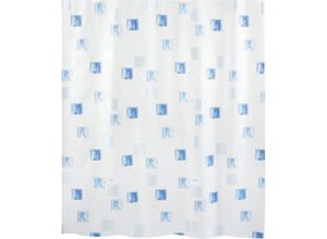 7610583011879 - Milano -Kollektion Textilduschvorhang 180 x 200 100% Polyester Blau - Spirella