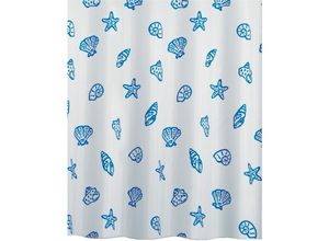 7610583046031 - Spirella - Concha -Kollektion Textilduschvorhang 180 x 200 100% Polyester blau